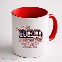 I'm Wearing Red On Fridays Until They All Come Home Coffee Mug thumb 1