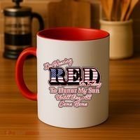 I'm Wearing Red On Fridays Until They All Come Home Coffee Mug thumb 4