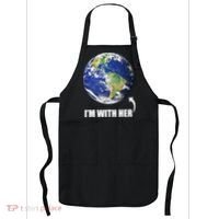 I'm With Her Earth Globe Photo March For Science Apron thumb 0