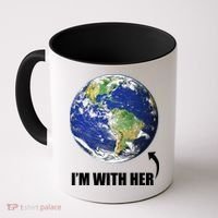 I'm With Her Earth Globe Photo March For Science Coffee Mug thumb 0