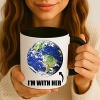 I'm With Her Earth Globe Photo March For Science Coffee Mug thumb 3