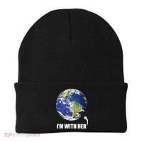 I'm With Her Earth Globe Photo March For Science Beanie thumb 0