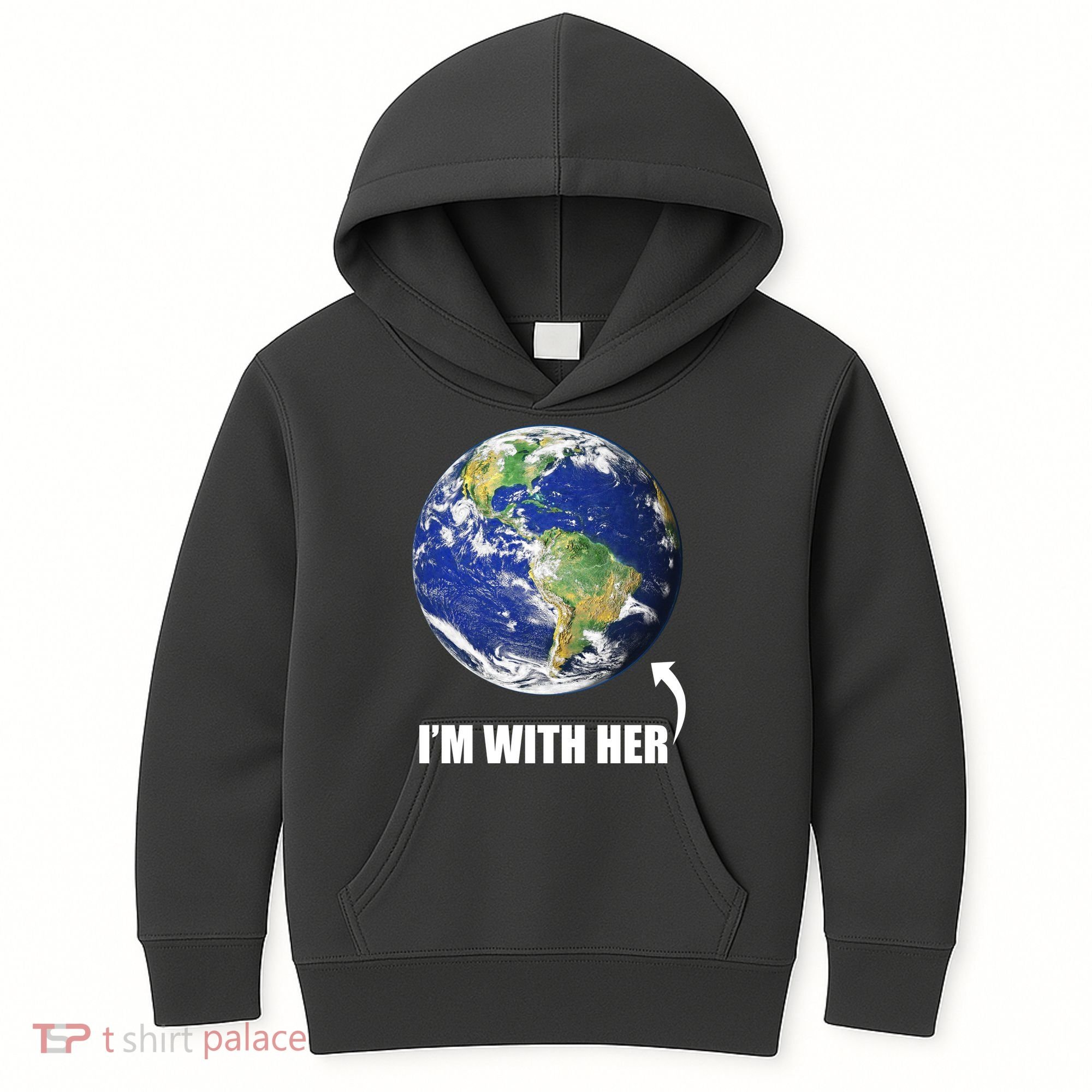 I'm With Her Earth Globe Photo March For Science Kids Hoodie