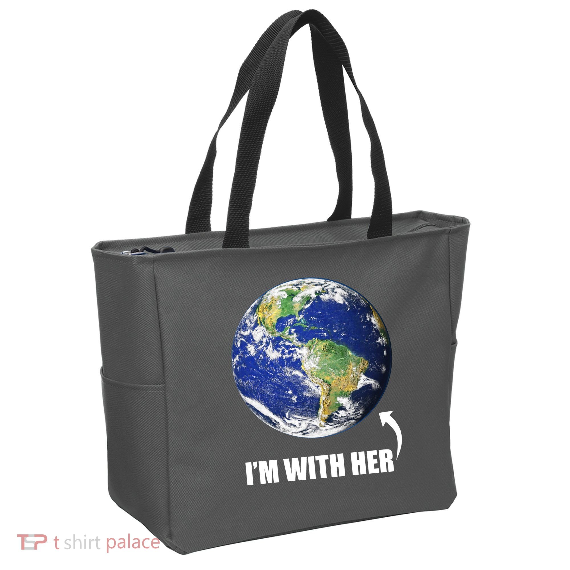 I'm With Her Earth Globe Photo March For Science Tote Bag