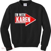 I'm With Karen Kids Sweatshirt thumb 0