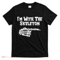 I'm With The Skeleton Funny Halloween T-Shirt thumb 0