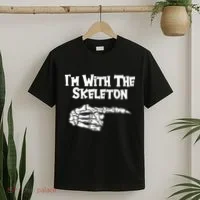 I'm With The Skeleton Funny Halloween T-Shirt thumb 2