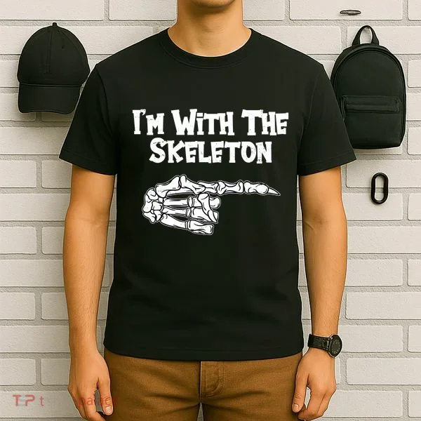 I'm With The Skeleton Funny Halloween T-Shirt