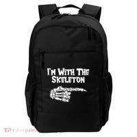 I'm With The Skeleton Funny Halloween Backpack thumb 0