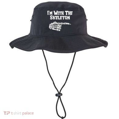 I'm With The Skeleton Funny Halloween Bucket Hat