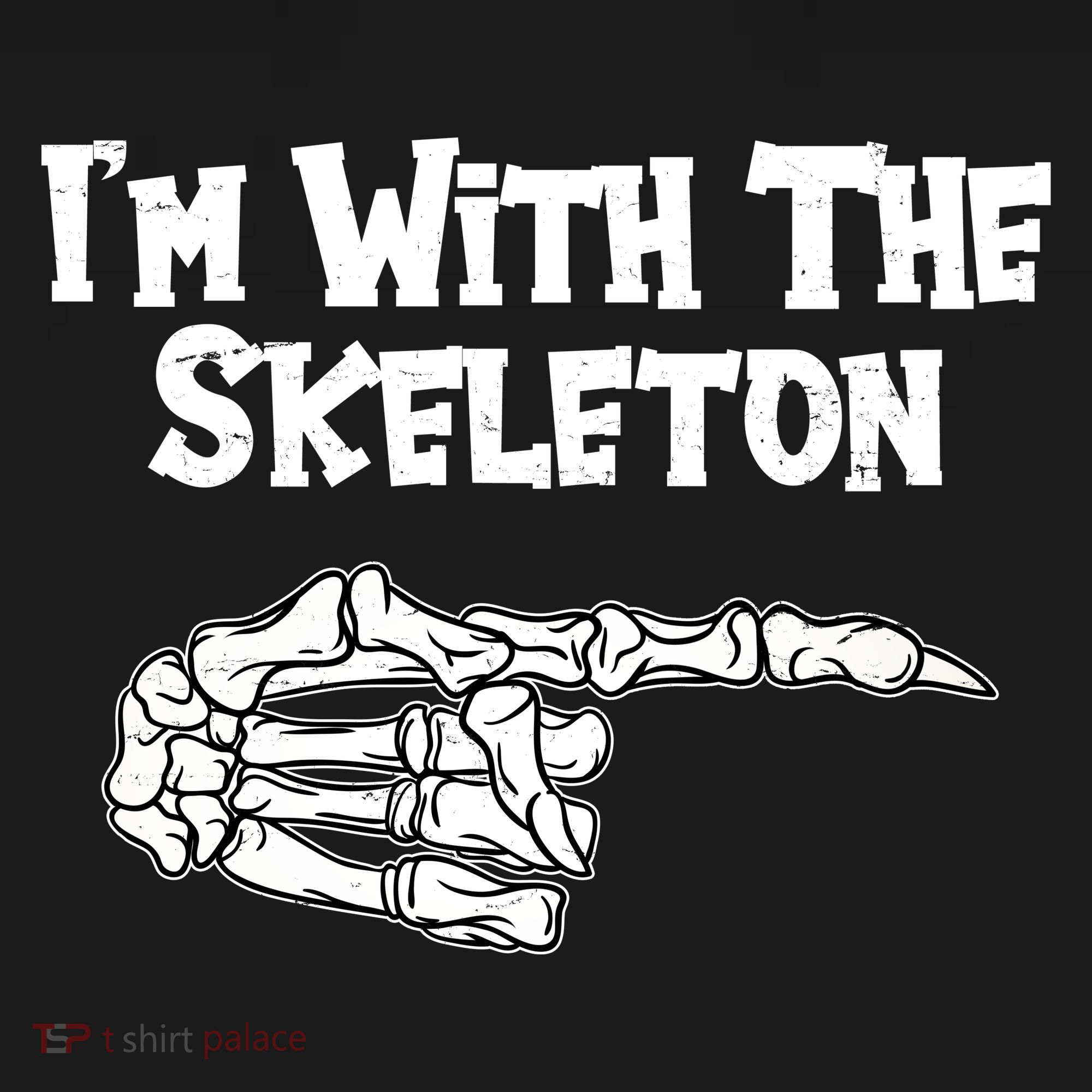 I'm With The Skeleton Funny Halloween Bucket Hat