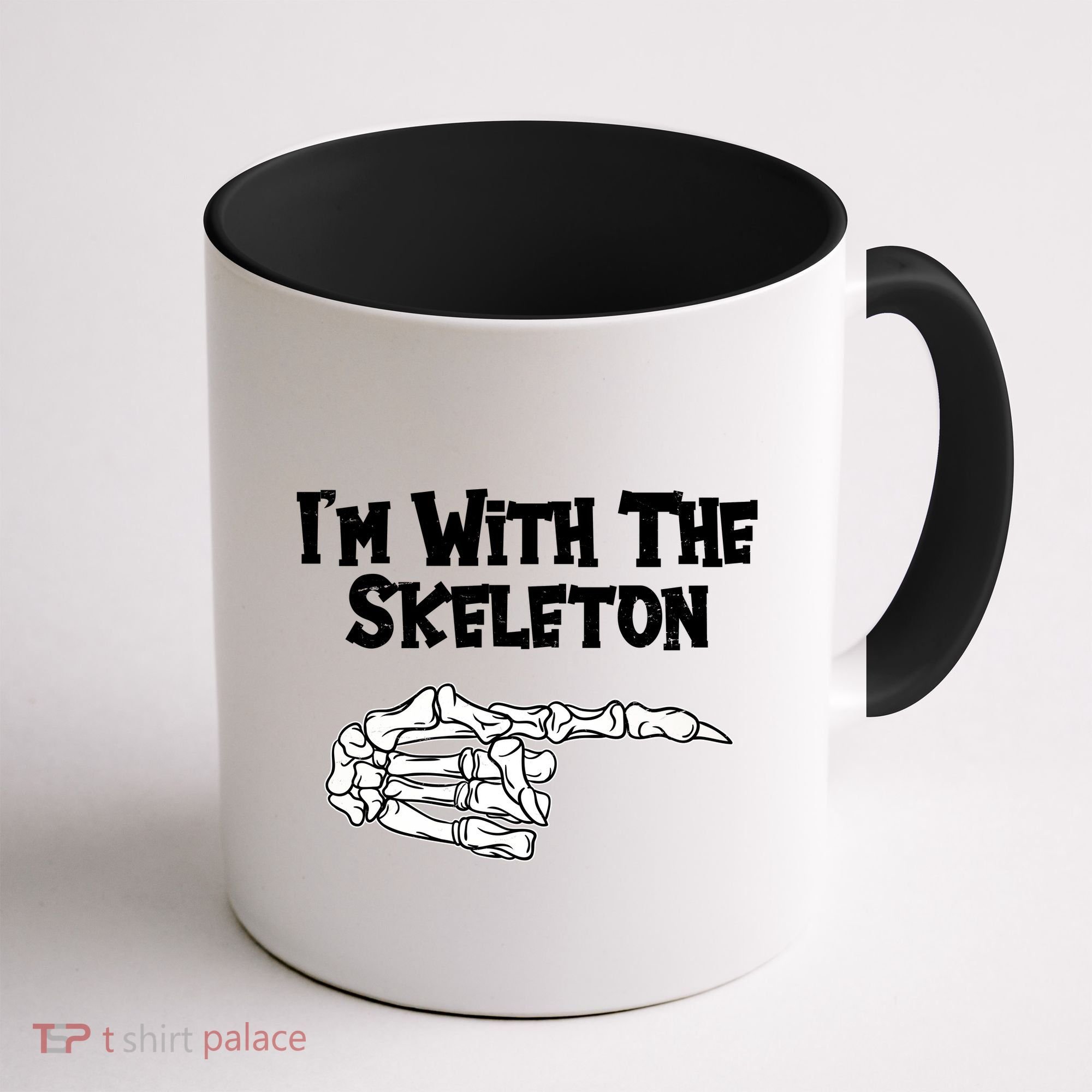I'm With The Skeleton Funny Halloween Coffee Mug