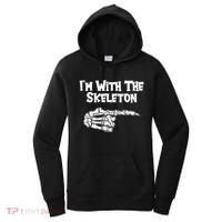 I'm With The Skeleton Funny Halloween Women's Hoodie thumb 0