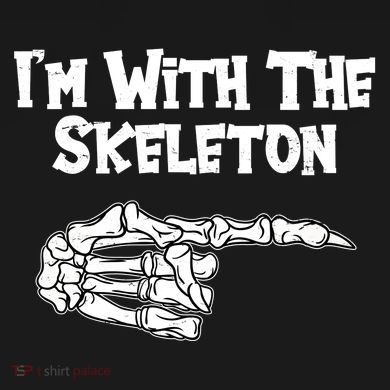I'm With The Skeleton Funny Halloween Youth Performance Sprint T-Shirt