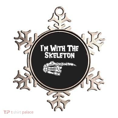 I'm With The Skeleton Funny Halloween Ornament