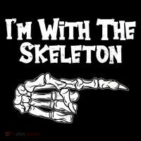 I'm With The Skeleton Funny Halloween Ornament thumb 1