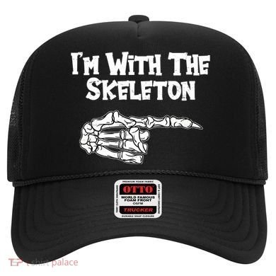 I'm With The Skeleton Funny Halloween Hat