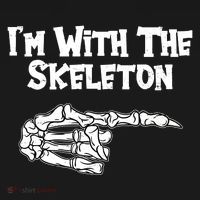 I'm With The Skeleton Funny Halloween Toddler Hoodie thumb 2