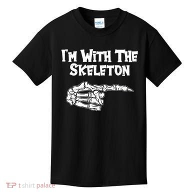 I'm With The Skeleton Funny Halloween Kids T-Shirt