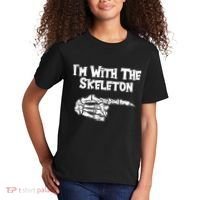 I'm With The Skeleton Funny Halloween Kids T-Shirt thumb 2