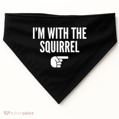I'm With The Squirrel Costume USA-Made Doggie Bandana