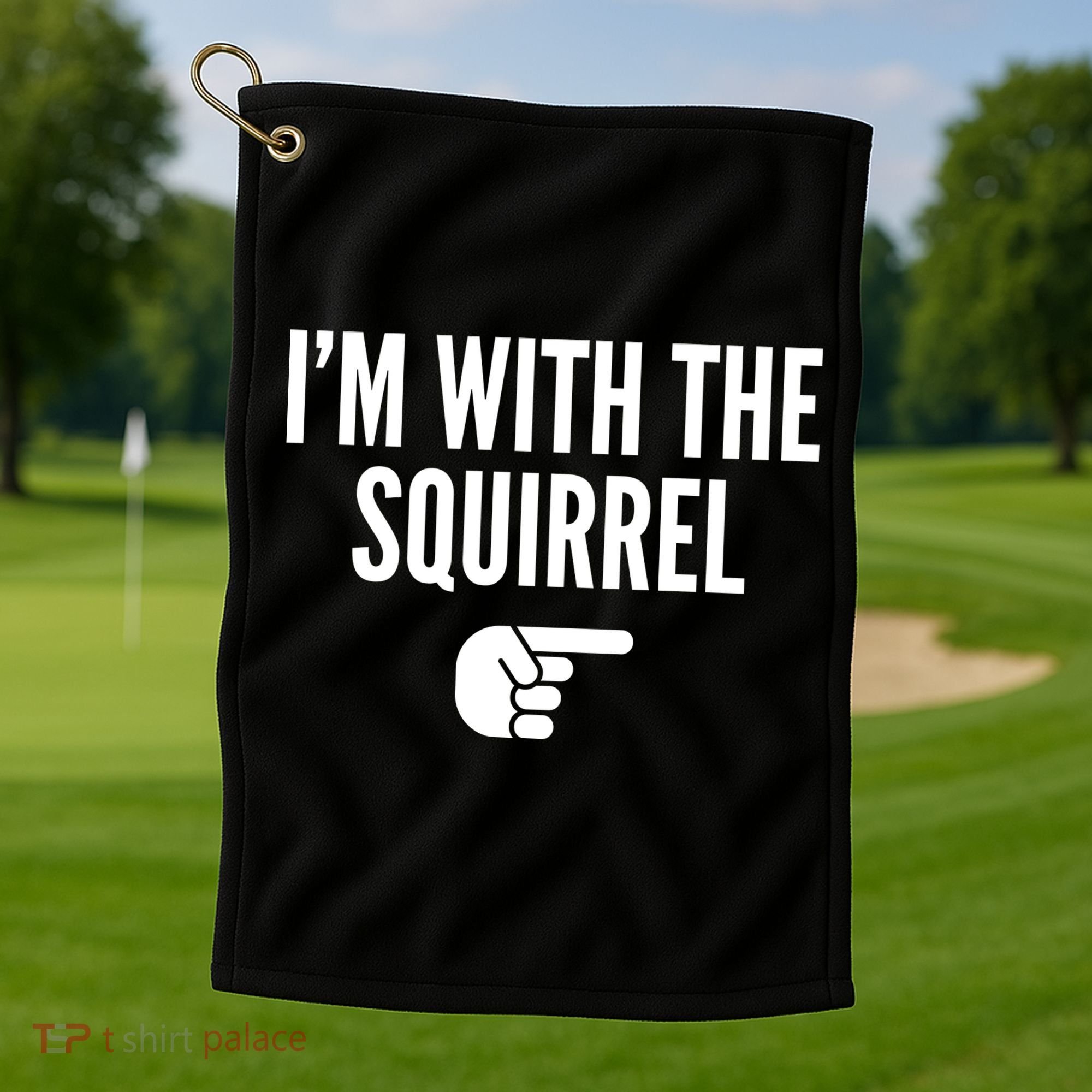 I'm With The Squirrel Costume Golf Towel