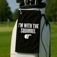 I'm With The Squirrel Costume Golf Towel thumb 2