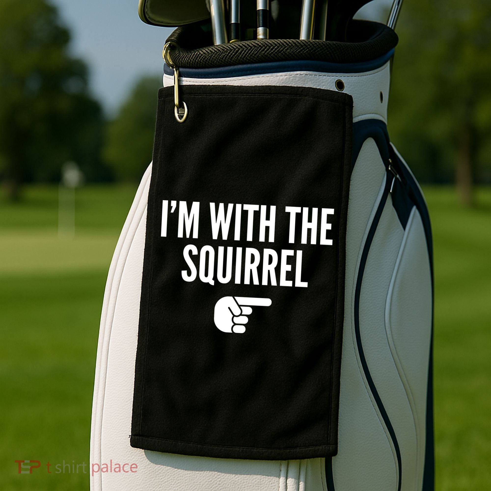 I'm With The Squirrel Costume Golf Towel