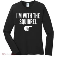 I'm With The Squirrel Costume Women's Long Sleeve Shirt thumb 0