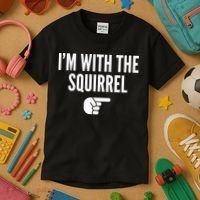 I'm With The Squirrel Costume Kids T-Shirt thumb 3
