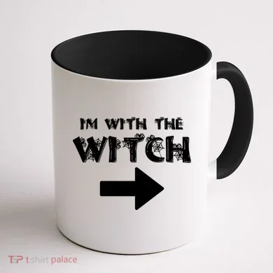 I'm With The Witch Coffee Mug back