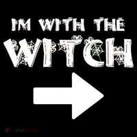 I'm With The Witch Ornament thumb 1