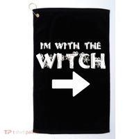 I'm With The Witch Golf Towel thumb 0
