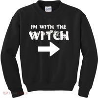 I'm With The Witch Kids Sweatshirt thumb 0