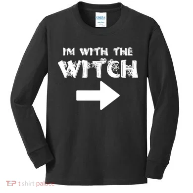 I'm With The Witch Kids Long Sleeve Shirt