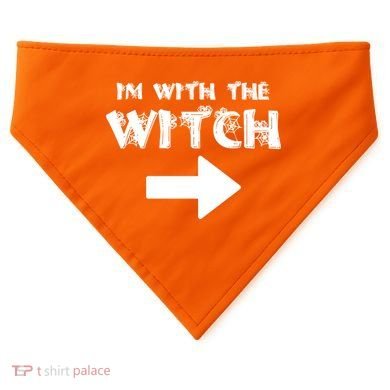 I'm With The Witch USA-Made Doggie Bandana
