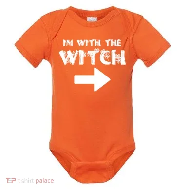 I'm With The Witch Baby Bodysuit