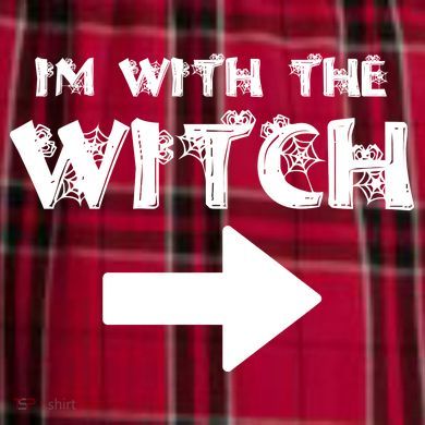 I'm With The Witch Men's Flannel Plaid Pajama Pants