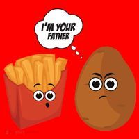 I'm Your Father Potato And Fries Santa Hat thumb 1