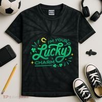 I'm Your Lucky Charm Kids Tie-Dye T-Shirt thumb 2