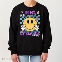 In My 100 Days Of School Era Retro Groovy Smile Women's Sweatshirt thumb 0