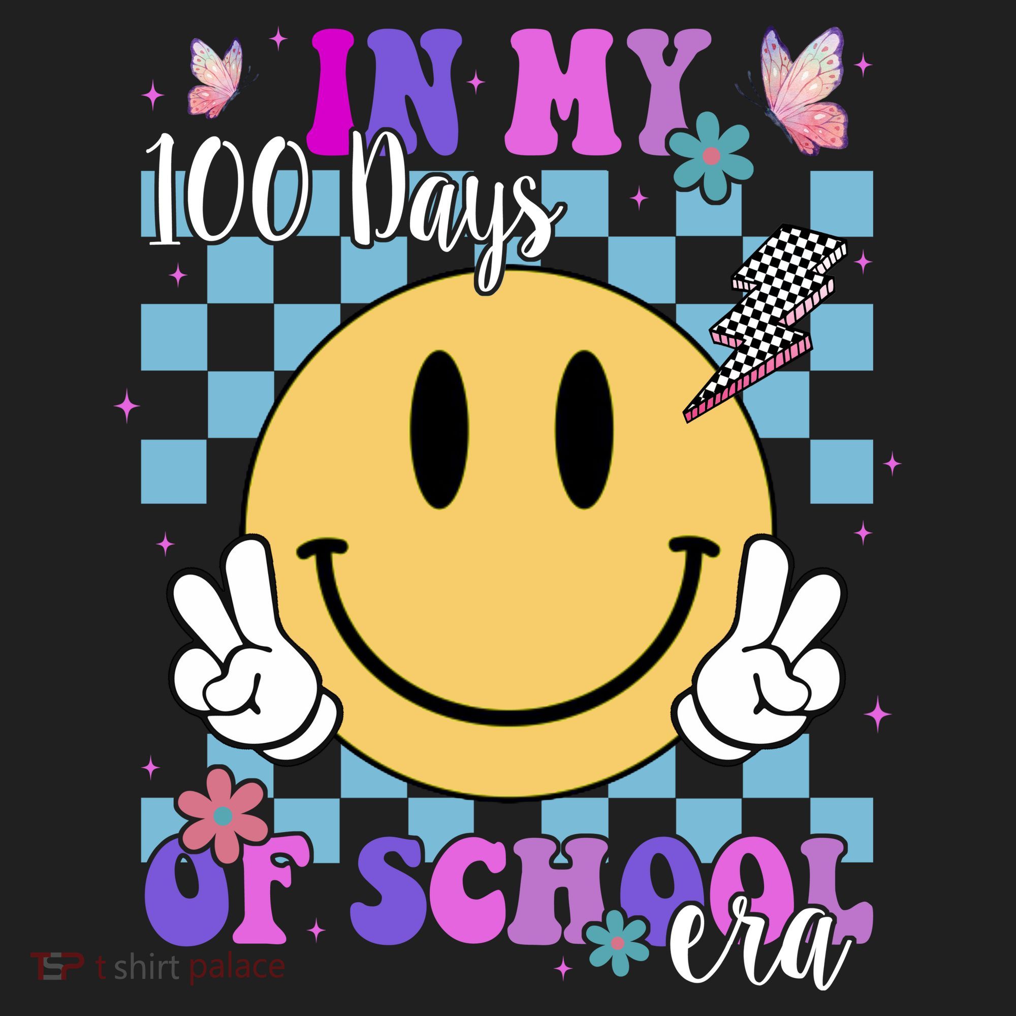 In My 100 Days Of School Era Retro Groovy Smile Women's Sweatshirt