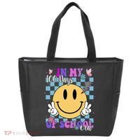 In My 100 Days Of School Era Retro Groovy Smile Tote Bag thumb 0