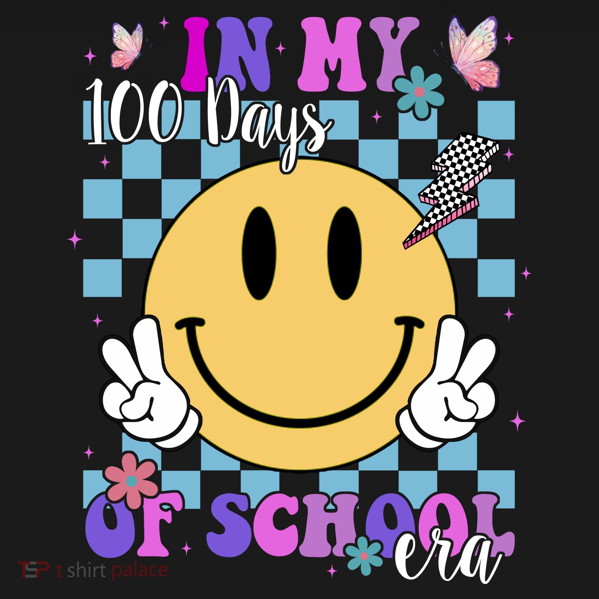 In My 100 Days Of School Era Retro Groovy Smile Tote Bag