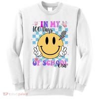 In My 100 Days Of School Era Retro Groovy Smile Sweatshirt thumb 0