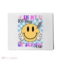 In My 100 Days Of School Era Retro Groovy Smile Mousepad thumb 0