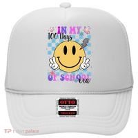 In My 100 Days Of School Era Retro Groovy Smile Hat thumb 0