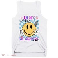 In My 100 Days Of School Era Retro Groovy Smile Tank Top thumb 0