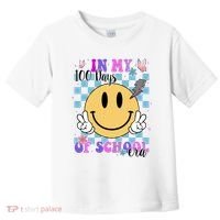 In My 100 Days Of School Era Retro Groovy Smile Toddler T-Shirt thumb 0