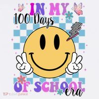 In My 100 Days Of School Era Retro Groovy Smile Visor thumb 3